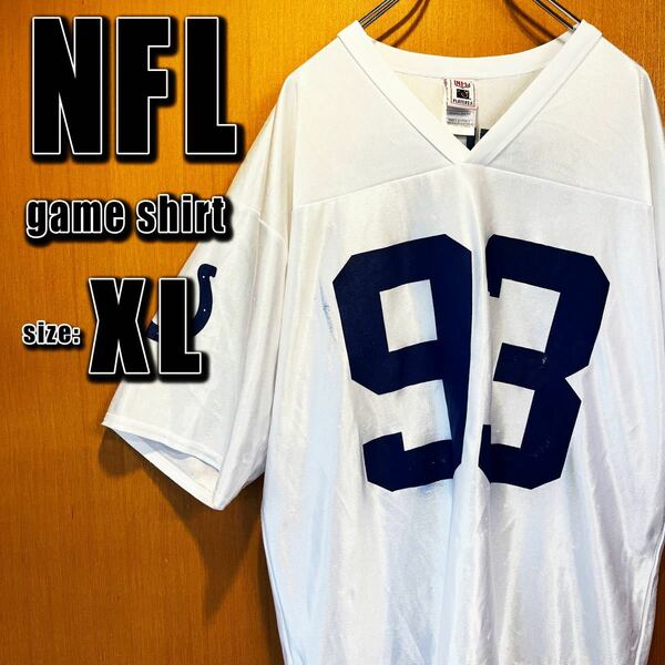 【NFL】チームゲームシャツ　XL ホワイト FREENEY 93番