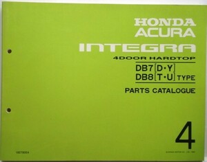  Honda INTEGRA 4DOOR H/T DB7.DB8 TYPE экспорт предназначенный 4 версия 