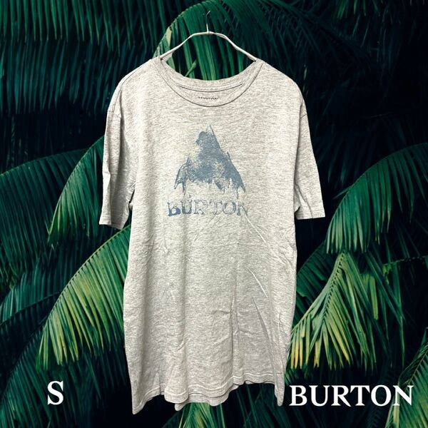 S 着画有◆BURTON Tシャツ　グレー ビッグプリント