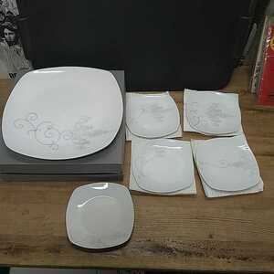 Luxe パーティーセット　盛り皿×1　取皿×5 洋食器　皿　陶器　未使用　現状渡し