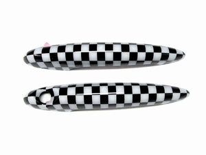 MINI R50/R53・R55/R56 ドアハンドルカバー/チェッカーフラッグ 2PCS【AutoStyle】新品/BMWミニ/CF/ 