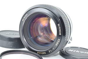 ★動作確認済み 美品★ Nikon ニコン NEW NIKKOR 55mm F1.2 大口径 単焦点 オールドレンズ フィルター 前後キャップ付き