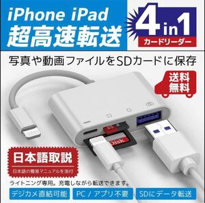 iPhone SD カードリーダー iOS15 双方向 データ転送 