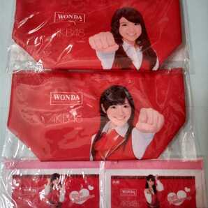 送料無料 WONDA × AKB48 オリジナルミニトートバック 大島優子・渡辺麻友 オリジナルスライドポーチ 渡辺麻友・柏木由紀