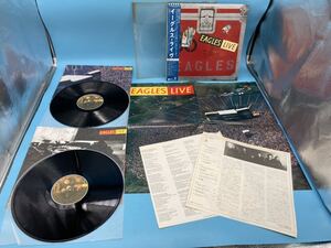 [A3945N118] Eagles Eagles Live LP Record OBI с текстами с текстами с хранением Eagles Live LP Records