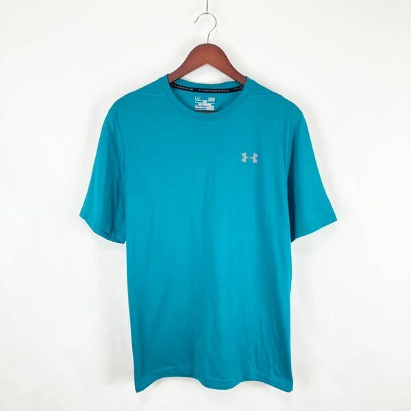 大きいサイズ UNDER ARMOUR アンダーアーマー メンズ 半袖 Tシャツ トップス 無地 ブルー グリーン Lサイズ スポーツ アウトドア ウェア