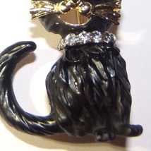 黒猫　子猫　ネコ　クロネコ　ねこ　ラインストーン　ブローチ　コサージュ　ピンバッジ　ラペルピン　キャット　安全ピン_画像4
