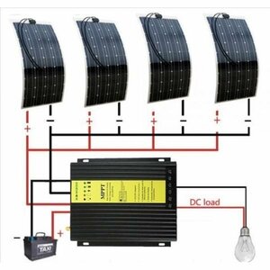  most discussed super thin type solar panel 400W12V!100W×4 MPPT controller attached Europe * America results No1 high quality powerful & bending surface OK. car body * boat etc. anywhere departure electro- 