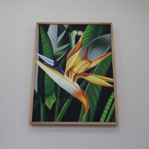 パラダイスフラワーの絵 極楽鳥花【モダンリゾートインテリア バリ絵画 ハワイアン絵画】YSA-240312_画像5