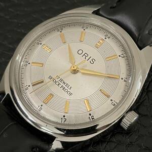 ◆激熱1円スタート◆ 美品 ORIS オリス 1970'S ヴィンテージ 腕時計 メンズ手巻き アンティーク スイス 文字盤シルバー16