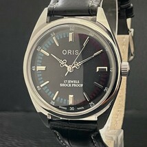 ◆激熱人気◆ 美品 ORIS オリス 1970'S ヴィンテージ 腕時計 メンズ手巻き アンティーク スイス 文字盤 ブラック14_画像2