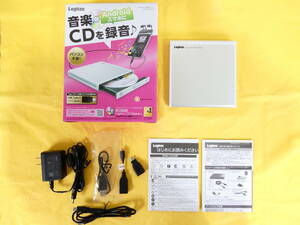 LOGITEC ロジテック CDドライブ スマホ タブレット向け 音楽CD取り込み USB2.0 Type-C変換アダプタ付 ホワイト LDR-PMJ8U2RWH @60 (7433-3)