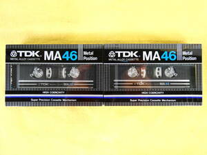 未開封品！ TDK メタル カセットテープ METAL POSITION TYPE Ⅳ 「 MA46 」2本セット 音響機器 記録媒体 @送料180円 (7436-13)