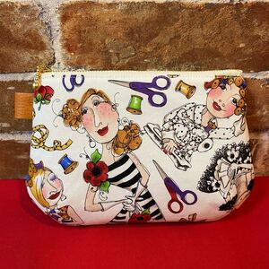 ハンドメイド ロラライハリス Sew Tossed ぷっくりポーチ