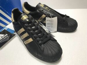 未使用! デッド! 2001製 adidas アディダス 672724 SUPER STAR SNAKE BLACK CORDA スーパースター 黒 X 蛇 スネーク 27.5cm US 9.5 箱付き