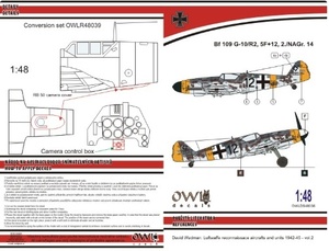 1/48 オウルデカール　Bf 109G-10/R2　写真偵察機型