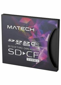 MATECH CFカード アダプタ SDカードからコンパクトフラッシュカード TypeI (タイプ1) 高速変換 WiFi