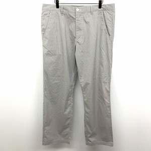 HUGO BOSS ヒューゴボス 36 メンズ 男性 薄手 パンツ グラフチェック テーパード メッシュポケット 綿×ポリエステル×ポリウレタン 黒×白