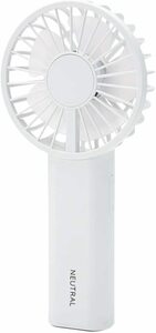 新品未使用 ７色に光る携帯扇風機 ミニLEDファン LADONNA NEUTRAL ホワイト FN01-WH 白 専用USBケーブル ストラップ 国旗シール ガイド
