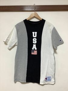 な923 Champion チャンピオン プリントTシャツ 半袖Tシャツ L USAプリント