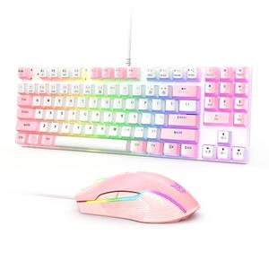 ゲーミングメカニカルキーボード☆マウスコンボ☆有線89キー☆ゲームキーボード☆バックライト☆