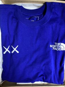 ザノースフェイス 完売品 新品 KAWS ノースフェイス コットンTシャツ ネイビー Sサイズ