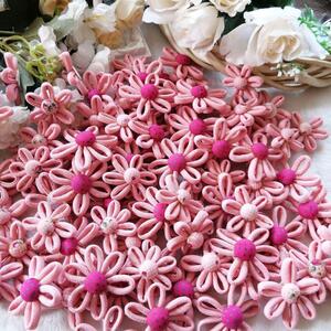 手芸材料 半製品 ハンドメイド フラワーモチーフ 花モチーフ 手芸 お花 ワッペン 裁縫 飾り素材 フラワー 造花 ワンポイント ソーイング
