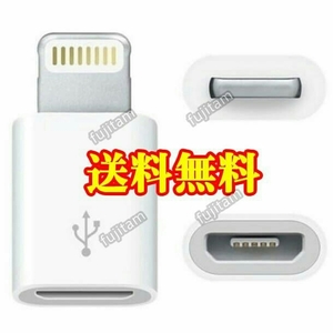 即決 送料無料 充電&転送(未確認) iPhone MicroUSB → Lightning 変換アダプタ マイクロUSB/Micro USB/ライトニング/8pin/アイフォン/通信