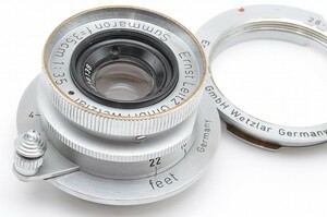 Leica Summaron 3.5cm F3.5 ライカ ズマロン Lマウント L39 Ｍマウントアダプター Leitz Wetzlar ライツ 3.5/3.5 35 ドイツ製 Germany