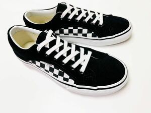 デッド!! レア!! 新品 VANS LAMPIN バンズ ランピン コーデュロイ チェッカー柄 白 × 黒 us 8 / 26 ㎝