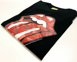 美品!! 希少!! 日本製 A BATHING APE The Rolling Stones tシャツ アベイシングエイプ ローリングストーンズ ベロ カモ size L 正規品
