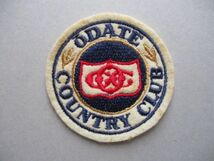 大館カントリークラブODATE COUNTRY CLUBワッペン/秋田OCC刺繍アップリケGOLFビンテージGCパッチ昭和レトロ紋章ゴルフ V161_画像1