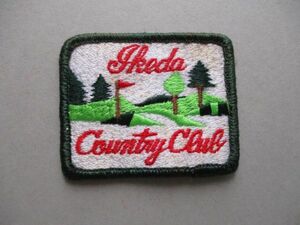 池田カンツリー倶楽部IKEDA COUNTRY CLUBワッペン/カントリークラブ刺繍アップリケGOLFビンテージGCパッチ昭和レトロ紋章ゴルフ V161