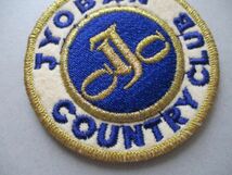 カントリークラブJYOBAN COUNTRY CLUBワッペン/JCC刺繍アップリケGOLFビンテージGCパッチ昭和レトロ紋章ゴルフ V161_画像2