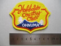 北海道カントリークラブHOKKAIDO COUNTRY CLUBワッペン/横振り刺繍アップリケ雪山GOLFビンテージGCパッチ昭和レトロ紋章ゴルフ V162_画像7