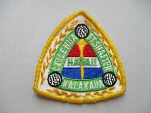 HAWAII KALAKAUA Fort Shafter Leilehua Golf Courseワッペン/カントリークラブ刺繍アップリケGOLFビンテージGCハワイ紋章ゴルフ V162