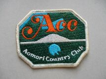 青森カントリー倶楽部AOMORI COUNTRY CLUBワッペン/ACC刺繍アップリケGOLFビンテージGCパッチ昭和レトロ紋章ゴルフ V162_画像1