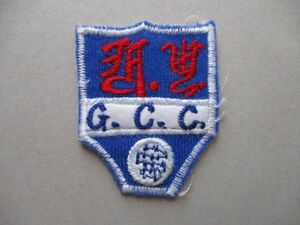 COUNTRY CLUBワッペン/韓国カントリークラブG.C.C.刺繍アップリケGOLFビンテージGCカントリークラブ紋章ゴルフ V165