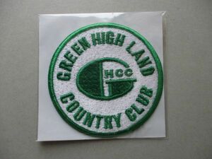 グリーンハイランドカントリー倶楽部GREEN HIGH LAND COUNTRY CLUBワッペン/三重GHCC刺繍アップリケGOLFビンテージGCクラブ紋章ゴルフ V164