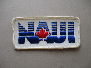 ナウイ NAUI カナダ CANADA スキューバダイビング ロゴ刺繍ワッペン/メイプルリーフLOGOスクーバ自然ダイビング海パッチ アップリケ V165