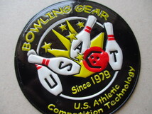 US ACT BOWLING GEARボウリング ビニール ワッペン/Aユーエスアクト アップリケ販促品グッズbowlingボーリングpatchesボール パッチ V168_画像2