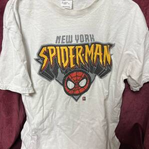 '02 古着 MARVEL COMICS『SPIDER-MAN』バックドロップ別注 Tシャツ L 送料込み スパイダーマン