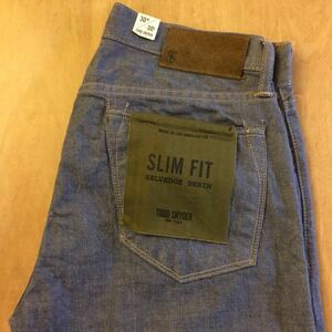 ◆ 新品 ◆ TODD SNYDER トッドスナイダー SLIM FIT SELVEDGE DENIM スリムフィット　セルビッジデニム　30