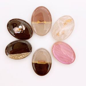 ハンドメイド ピアス イヤリング パーツ レジン ニュアンス カボション