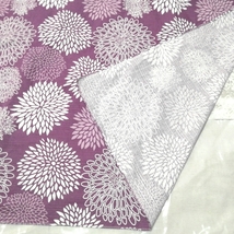 和風花柄菊紫風呂敷シート敷物 Furoshiki wrapping cloth_画像3