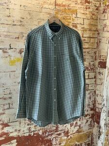 90s Ralph Lauren PLAID B.D.SHIRT BIG SHIRT ラルフローレン チェックシャツ ボタンダウンシャツ ビッグシャツ アメトラ 80s トラッド