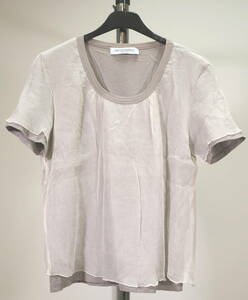 VIKTOR&ROLF Victor & Rolf 10SS silk chiffon re year T-shirt S white × ash Italy made V&R