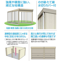 タクボガレージ倉庫 ベルフォーマSM-3465一般型標準屋根独立型オーバースライド扉 間口3474奥行6756高さ2763mmシャッター倉庫物置 送料無料_画像5