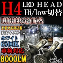 プロボックス H17.8-H26.7 NCP・NLP50系 ヘッドライト6500ｋ LED ファンレス ハロゲン車専用 :トヨタ車専用_画像1