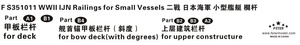 ファイブスターモデル FS351011 1/350 WWII 日本海軍 小型艦艇用手摺り (2シート)